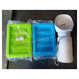 2 SILICONE BUTTER MOLDS & SILICONE THUMBLER