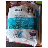 2PK OF DISPOSABLE WRAP FOR MALE DOGS