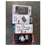 3 AUDIO CASSETTE ADAPTERS & 2 CHARGE CABLES