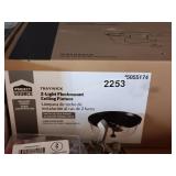 2 LIGHT FLUSHMOUNT CEILING FIXTURE