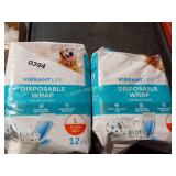 2PK OF DISPOSABLE WRAP FOR MALE DOGS