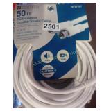 3 CT 50 FT RG6 COAXIAL DOUBLE SHIELD CABLES