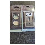 2 METAL WALLPLATES