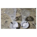 2 PLASTIC VASES &  8  PLASTIC BOWLS