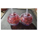 2  DISCO BALL TUMBLERS