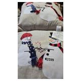 2 SNOWMAN THROW PILLOWS