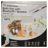 BATH FAN W BLUETOOTH SPEAKER &LED LIGHT RETAIL