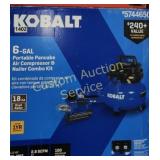 KOBALT 6GAL COMPRESSOR & NAILER KIT RETAIL $239