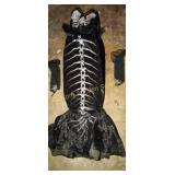 GIRLS MED SKELETON MERMAID COSTUME