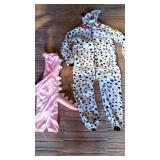 ADULT MED. DALMATIAN JUMPSUIT & 18-24M PINK