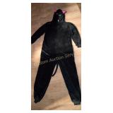 ADULT LARGE BLACK CAT HOODED JUMPSUIT