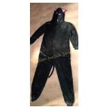 ADULT LARGE BLACK CAT HOODED JUMPSUIT