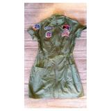 WOMENS LARGE PILOT DRESS COSTUME