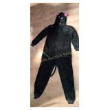 ADULT LARGE BLACK CAT HOODED JUMPSUIT