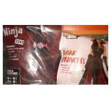 KIDS XL NINJA COSTUME / WOMENS SMALL DARK