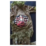 GREEN ZOMBIE COSTUME KIDS SIZE M