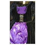 WITCH COSTUME PURPLE KIDS SIZE M