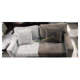 2PC TEXTURED FABRIC LOVESEAT