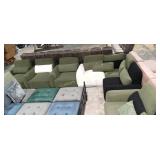 9PC TEXTURED FABRIC SECTIONAL SOFA
