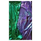 GREEN MERMAID SIZE XS AND PURPLE MERMAID SIZE XXL