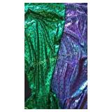 GREEN MERMAID SIZE XS AND PURPLE MERMAID SIZE XXL