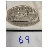 Polished pewter Hawaii state buckle