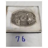 Polished pewter Louisiana state buckle