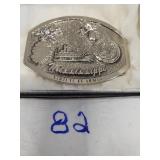 Polished pewter Mississippi state buckle