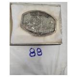 Polished pewter New Jersey state buckle