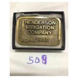 Henderson Irrigation Company 1980