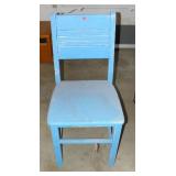 Blue Straight Back Chair