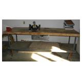 Work Bench- Butcher Block Top w/ Steel Frame