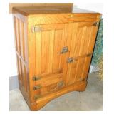 Oak Ice Chest w/ Older Restoration