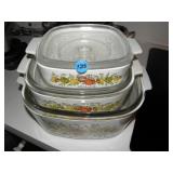 Corning Ware 1qt- 2qt- 4qt