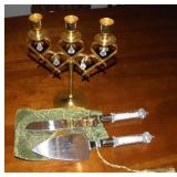 Candlabra, Cake Cutting Set