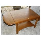 Coffee Table - Drop Leaf, Solid Oak