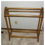 Solid Oak Quilt Rack