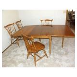 Solid Wood Dining Table w/ 4 Chairs