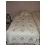 Twin Single Bed, Complete w/ Bedding & Pad