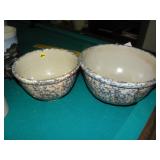 2 Spongeware Bowls