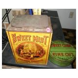 2- Metal Tobacco Cans