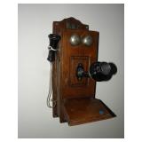 Kellogg Oak Wall Phone w/ Batteries