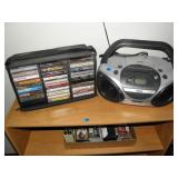 RCA CD Player, AM/FM Cassette w/ Tapes