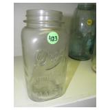 7"h Drey Square Mason Jar