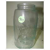 7"h Light Green Mason Jar