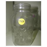 7"h Brockway Clear Vu Mason Jar