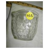 3"h Ball Quilted Crystal Jar #14 U.S.A.