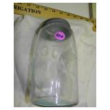 7"h Mason Light Blue Jar w/ Zinc Lid