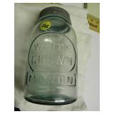 7"h White Crown Mason Jar