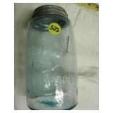 7"h Root Mason Light Blue Jar
